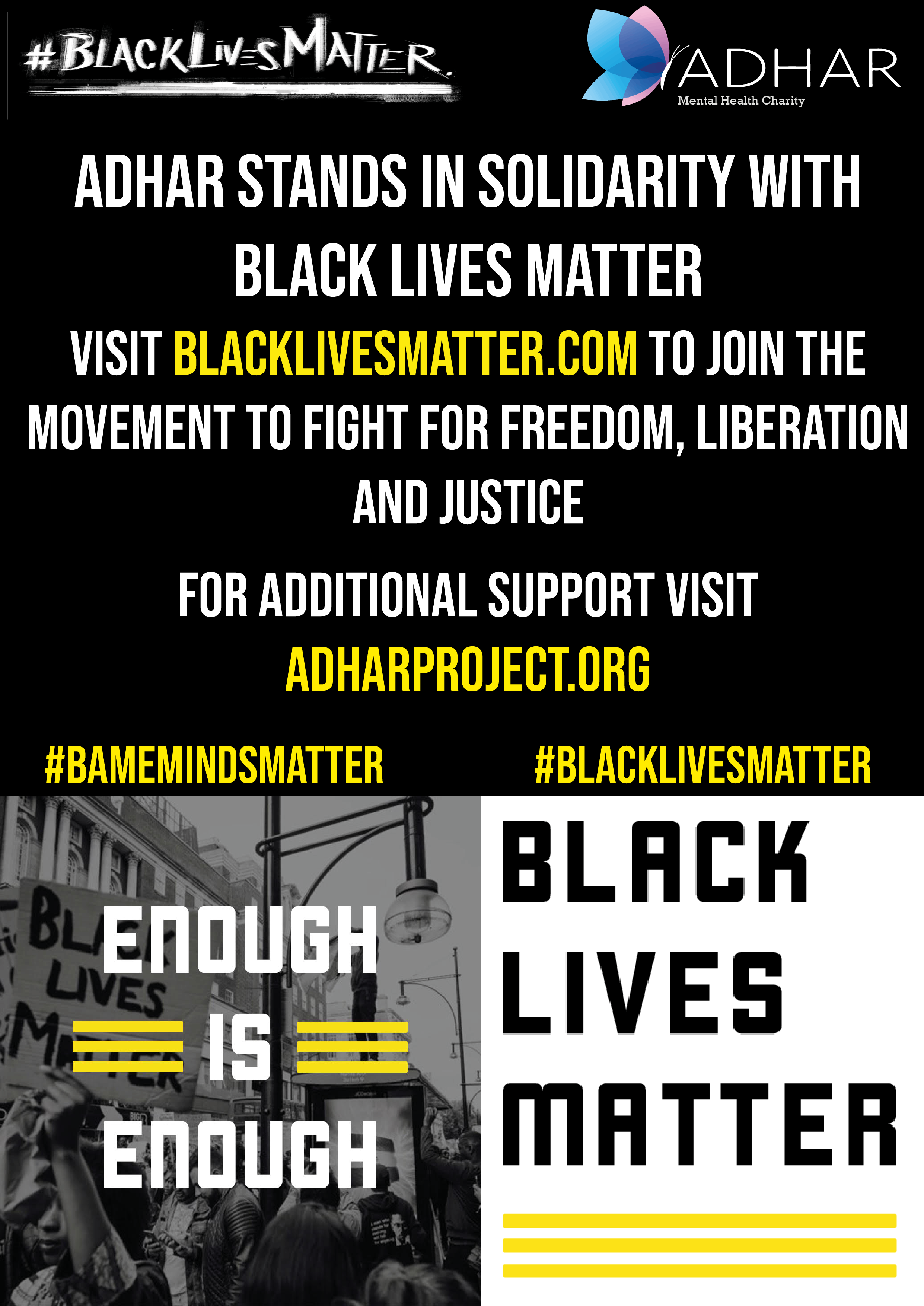 Mental Health Awareness Week Black Lives Matter Poster